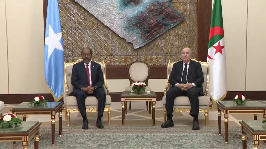 رئيس الجمهورية يجري محادثات ثنائية مع الرئيس الصومالي