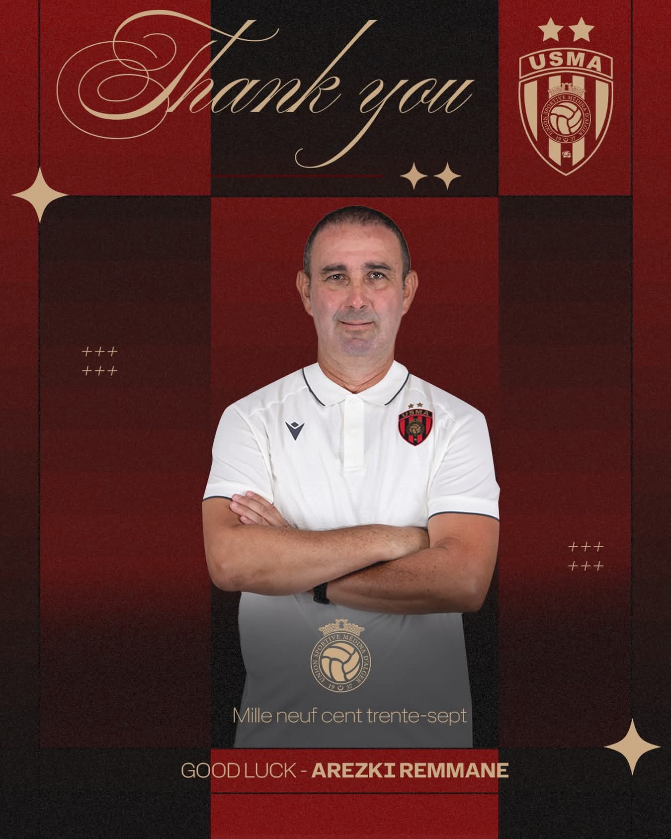 اتحاد العاصمة يعلن مغادرة المدرب المساعد أرزقي رمان بعد تعيينه من طرف “الفيفا”