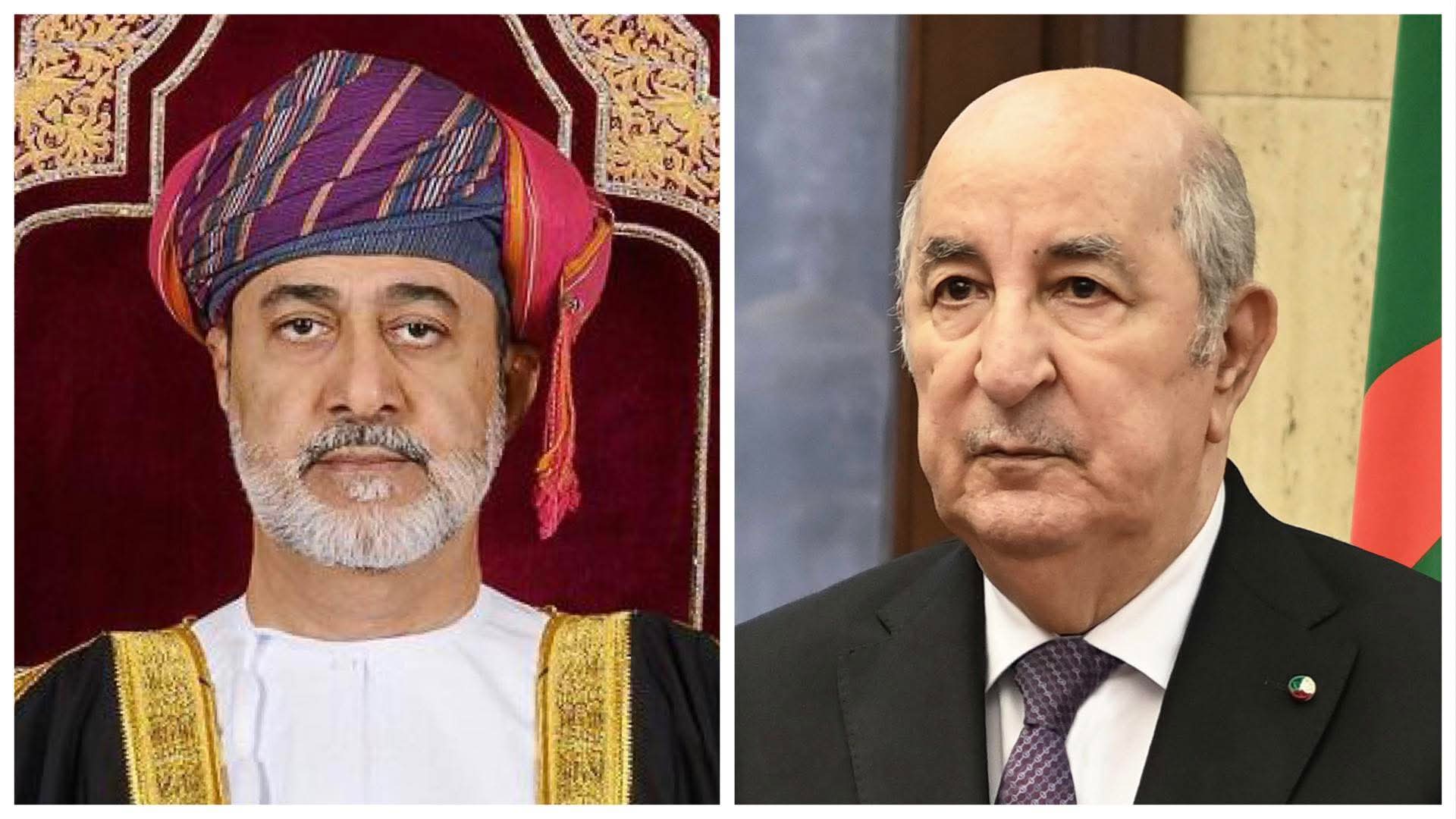 رئيس الجمهورية يجري مكالمة هاتفية مع السلطان هيثم بن طارق سلطان عُمان